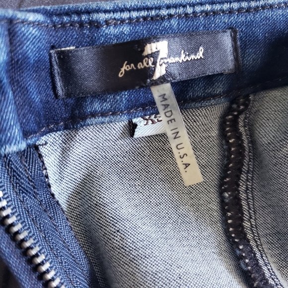 All Mankind Denim Dress with Leather Trim - Picture 7 of 8